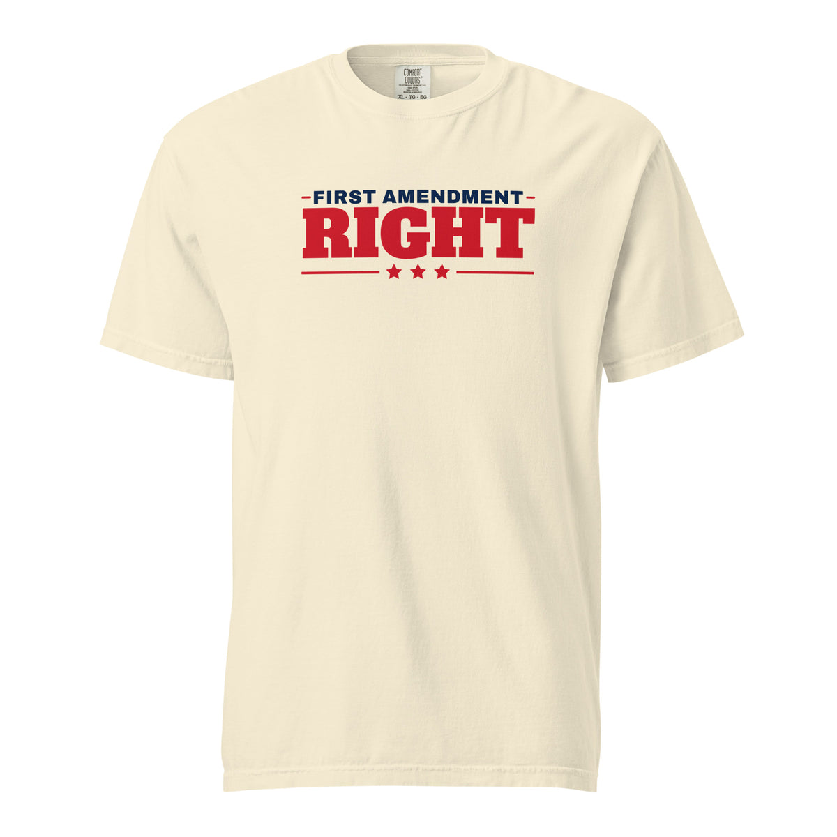 First Amendment Right / Freedom of Speech Tee Ivory flat front | True American