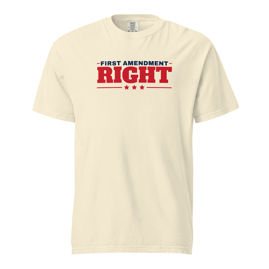 First Amendment Right / Freedom First Tee Ivory flat front | True American