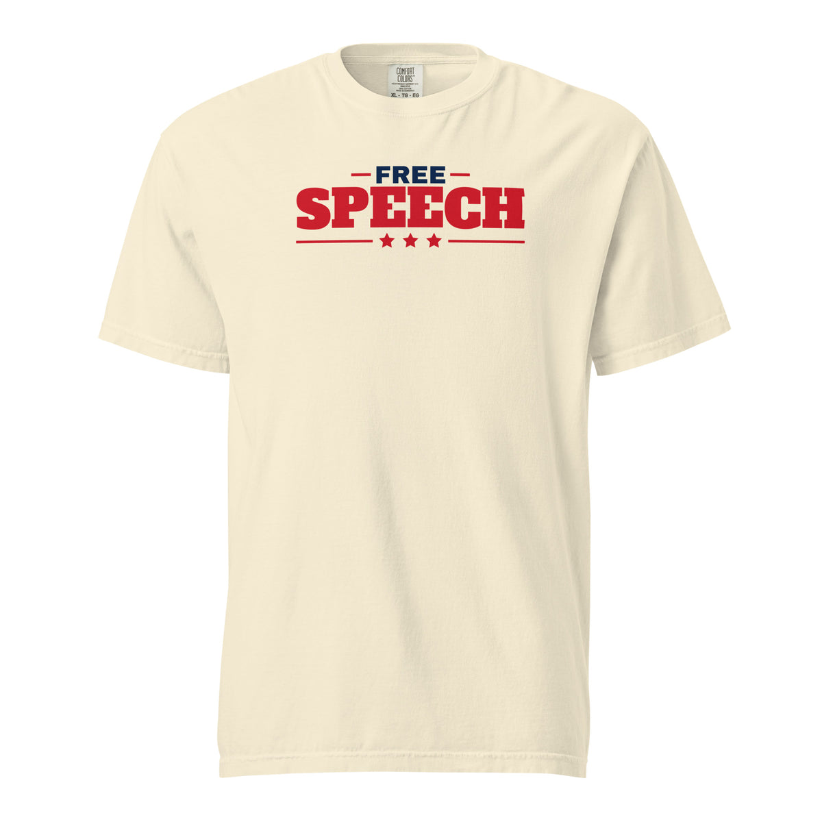 Free Speech / Free Country Tee Ivory flat front | True American