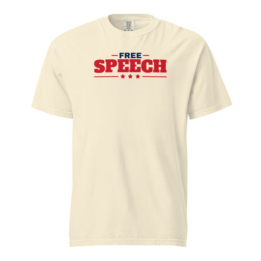Free Speech / Free Country Tee Ivory flat front | True American