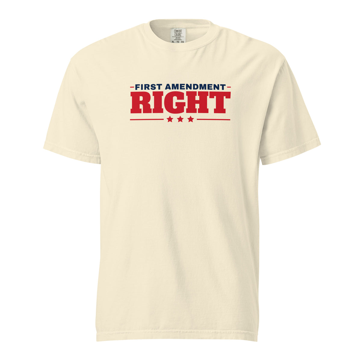 First Amendment Right / Freedom of Speech DTG Tee Ivory flat front | True American
