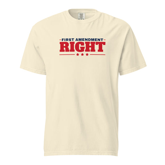 First Amendment Right / Freedom of Speech DTG Tee Ivory flat front | True American