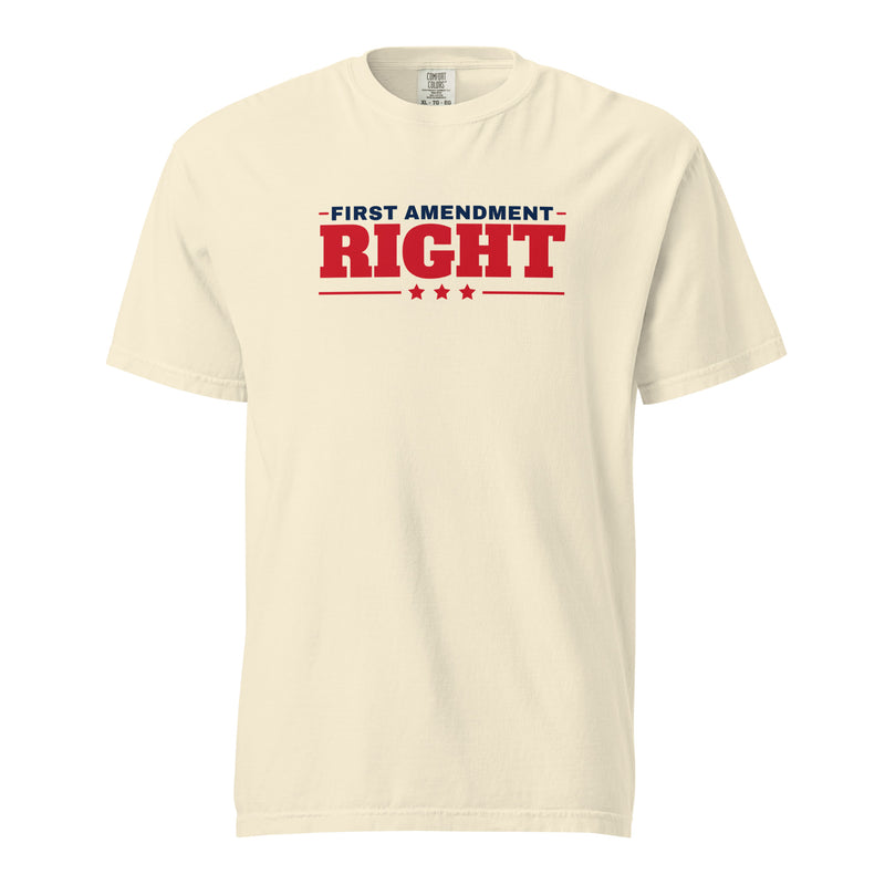 First Amendment Right / Freedom of Speech DTG Tee Ivory flat front | True American