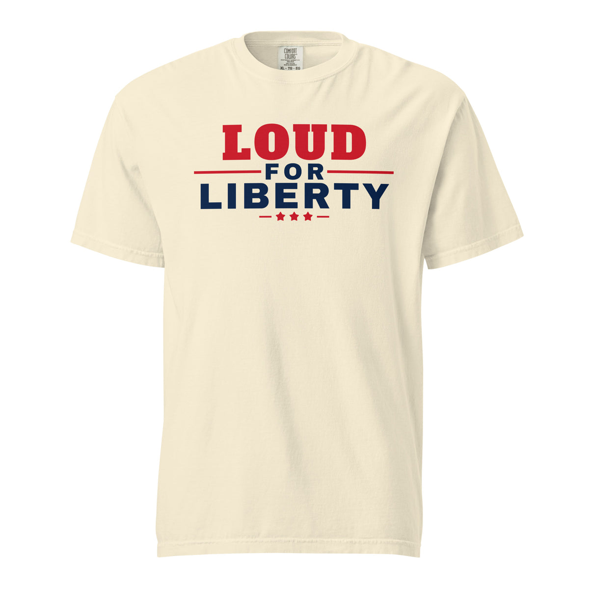 Loud for Liberty Heavyweight Tee, Ivory, front | True American