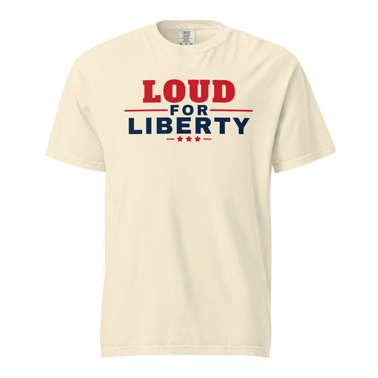 Loud for Liberty Heavyweight Tee, Ivory, front | True American