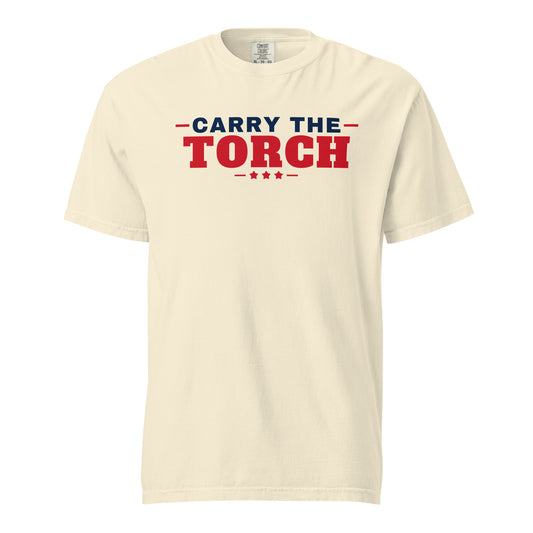 Carry the Torch Heavyweight Tee, Ivory, front | True American