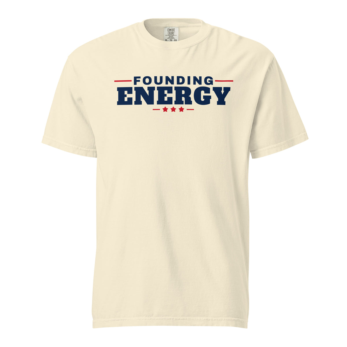 Founding Energy Heavyweight Tee, Ivory, front | True American