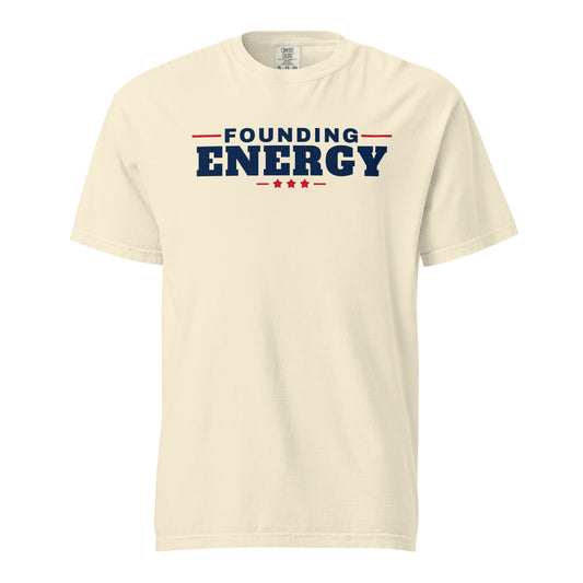 Founding Energy Heavyweight Tee, Ivory, front | True American