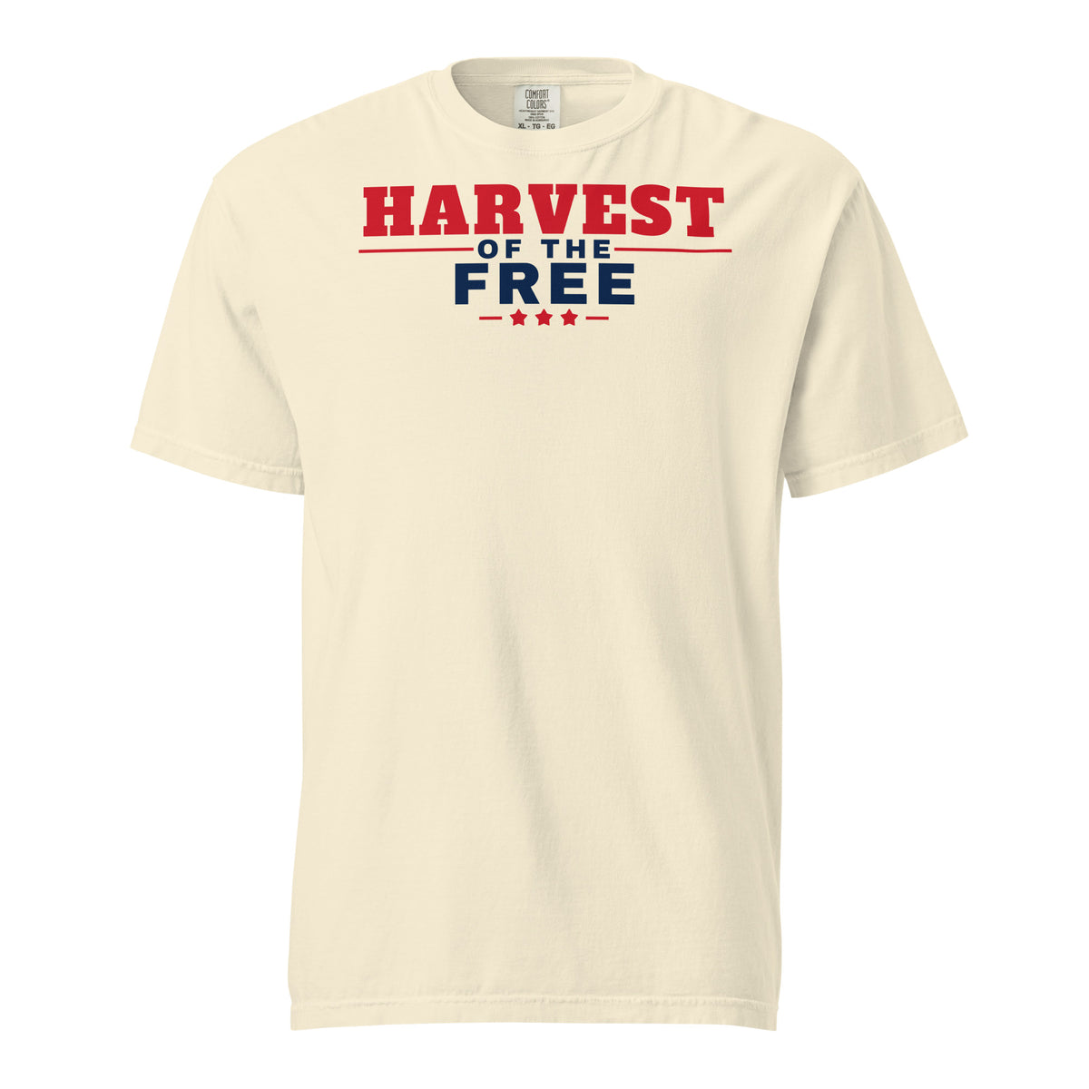 Harvest of the Free Heavyweight Tee, Ivory, front | True American