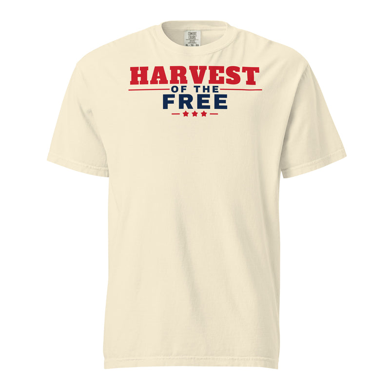 Harvest of the Free Heavyweight Tee, Ivory, front | True American