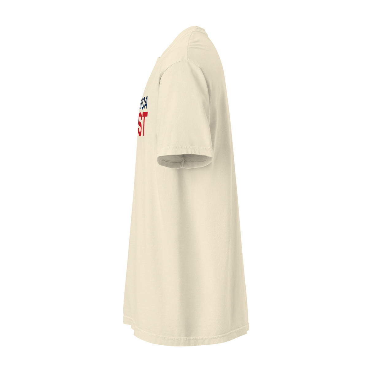 America First Star Heavyweight Tee - Light Ivory left side | True American