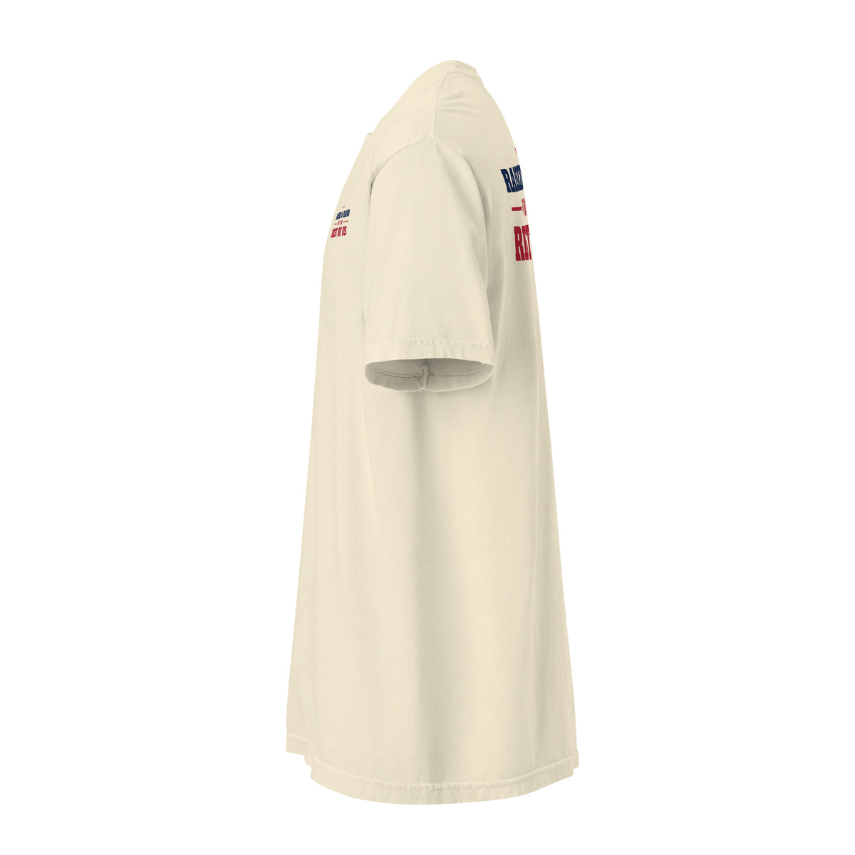 Raised a Hand Tee, Ivory, left side | True American