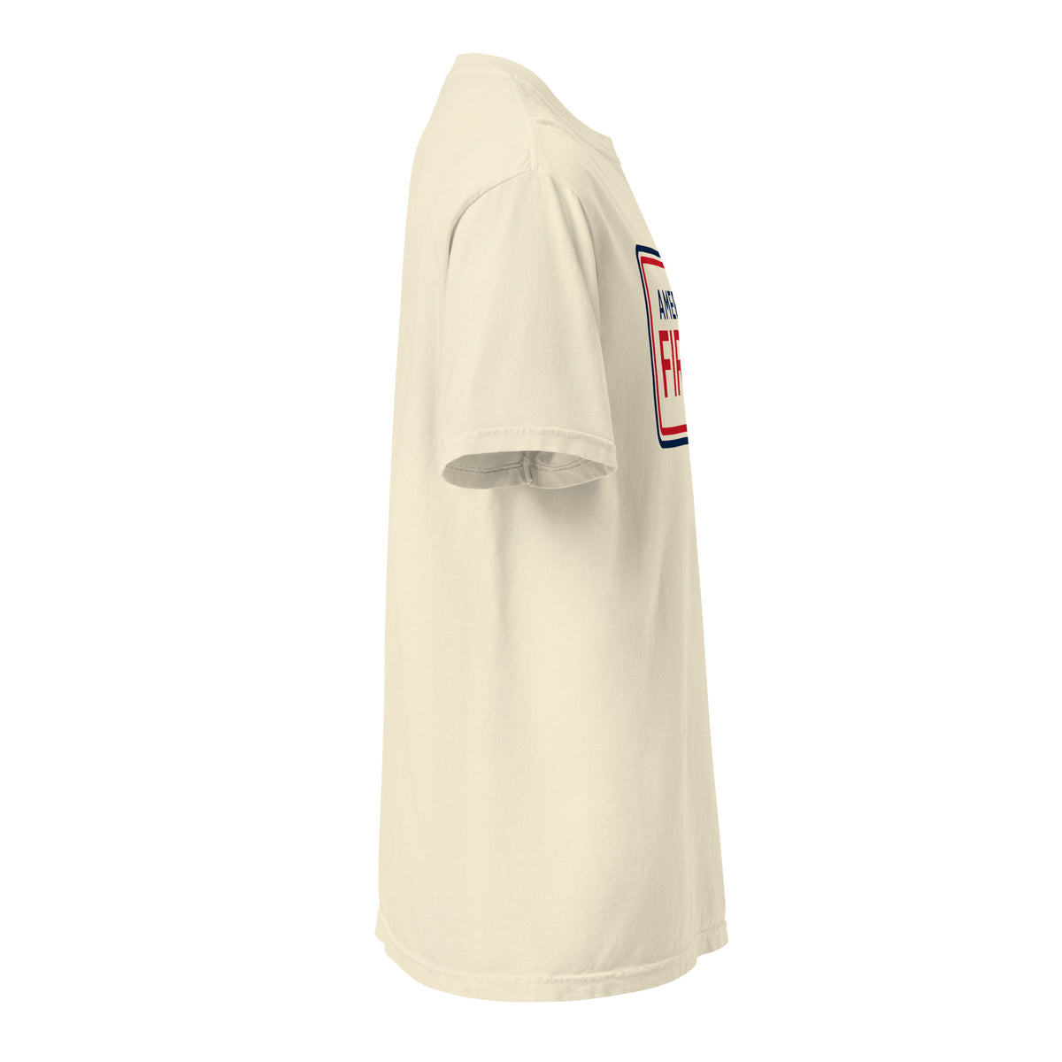 America First Framed Heavyweight Tee - Light Ivory right side | True American