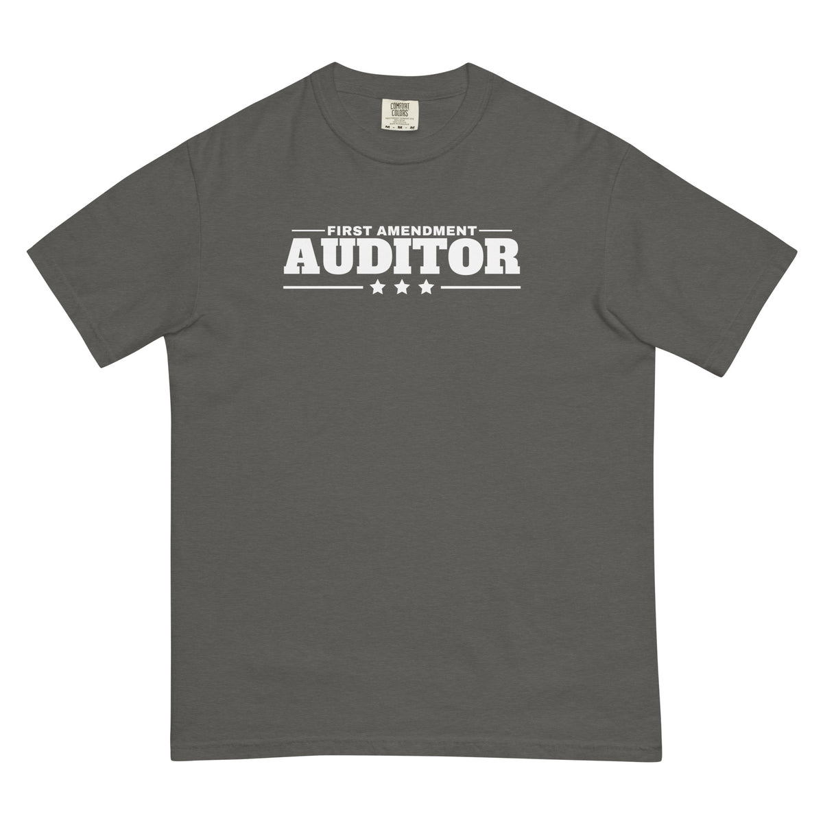 First Amendment Auditor Heavyweight Tee Pepper flat front | True American