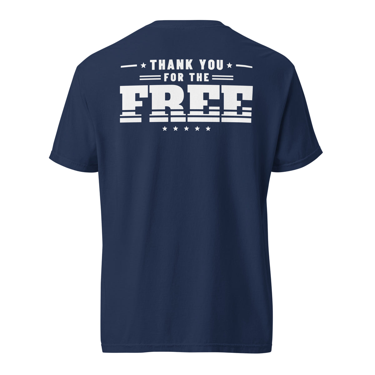 Thank You for the Free Tee, dark blue, back | True American