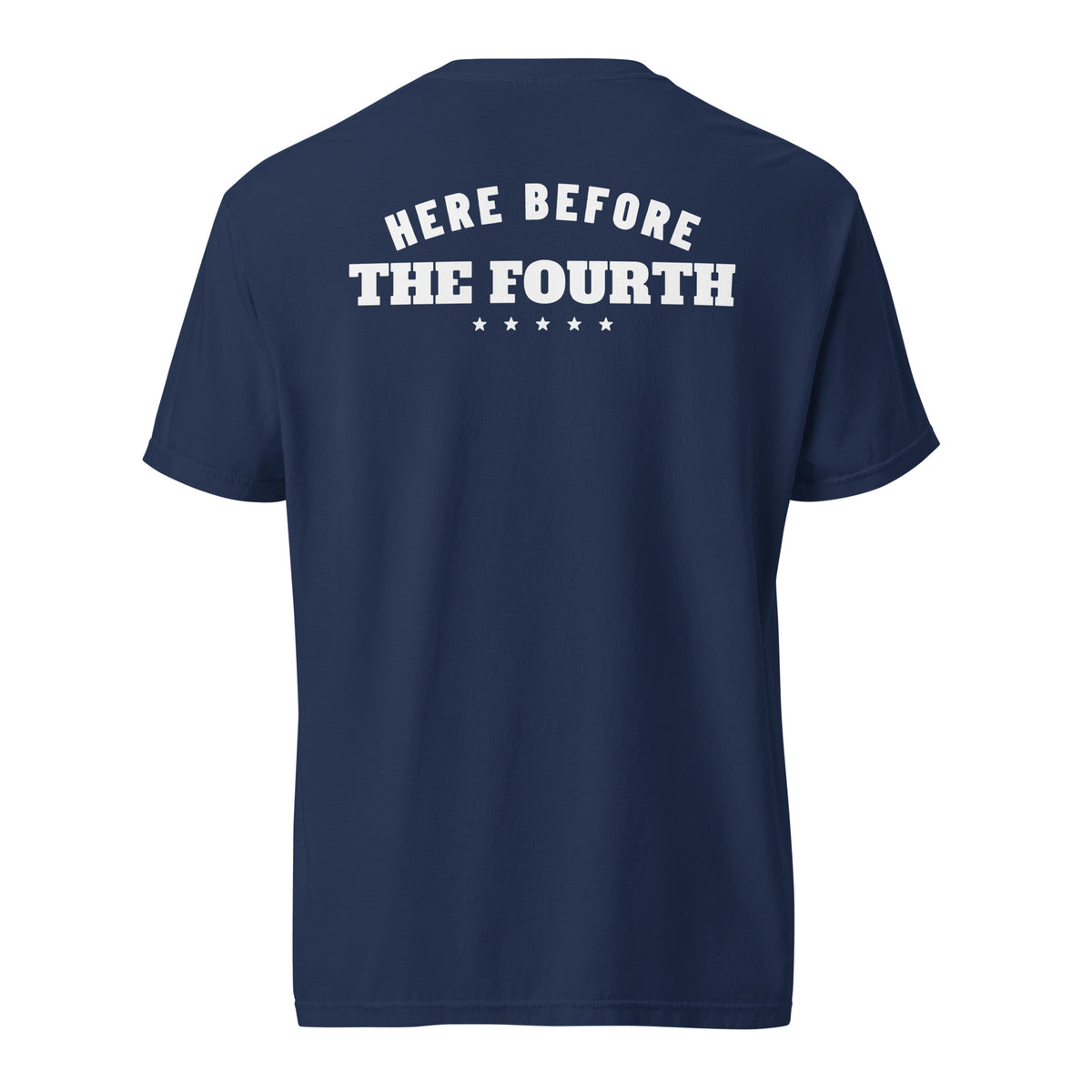 Here Before the Fourth Tee, dark blue, back | True American