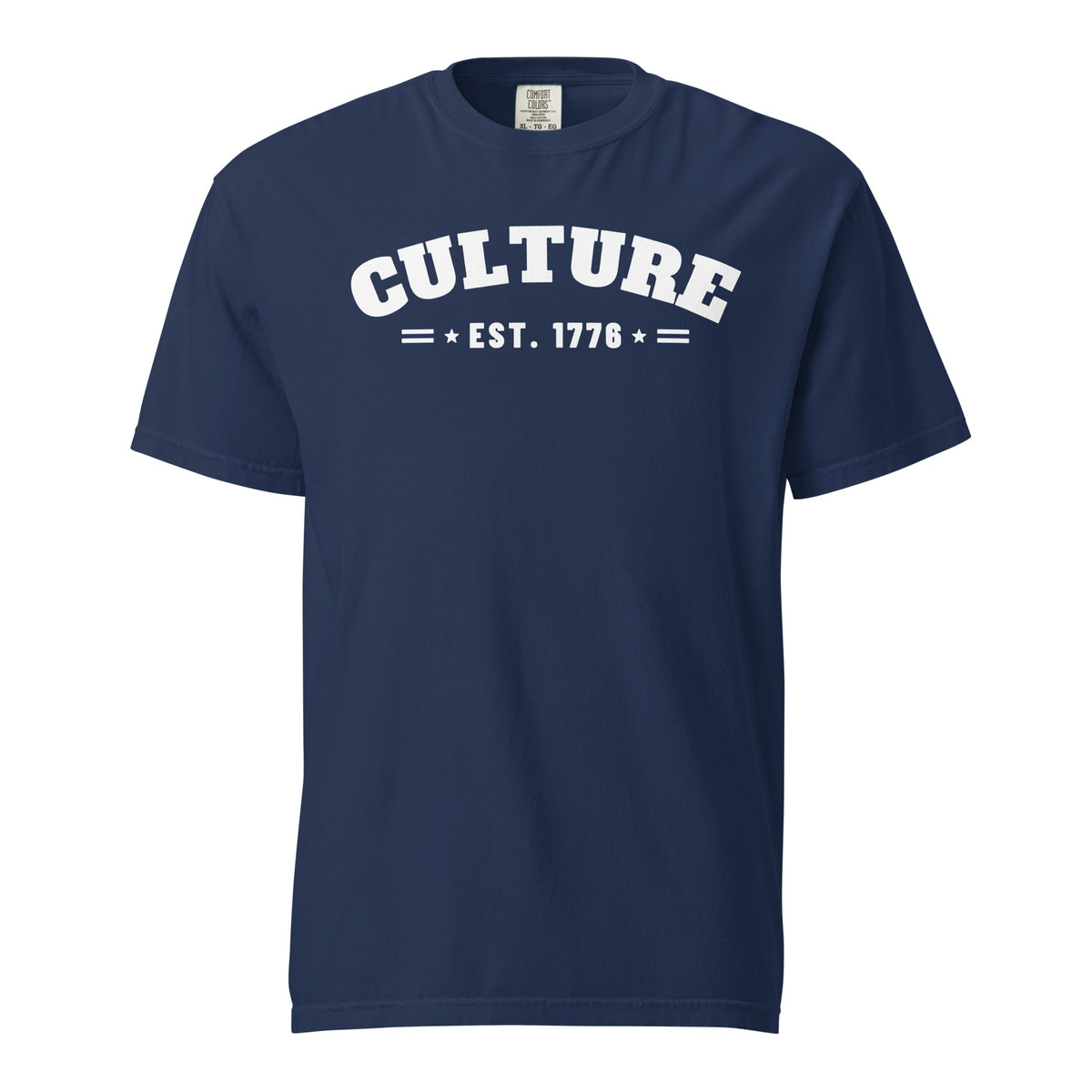 Culture Est. 1776 Arched Tee in True Navy, front | True American
