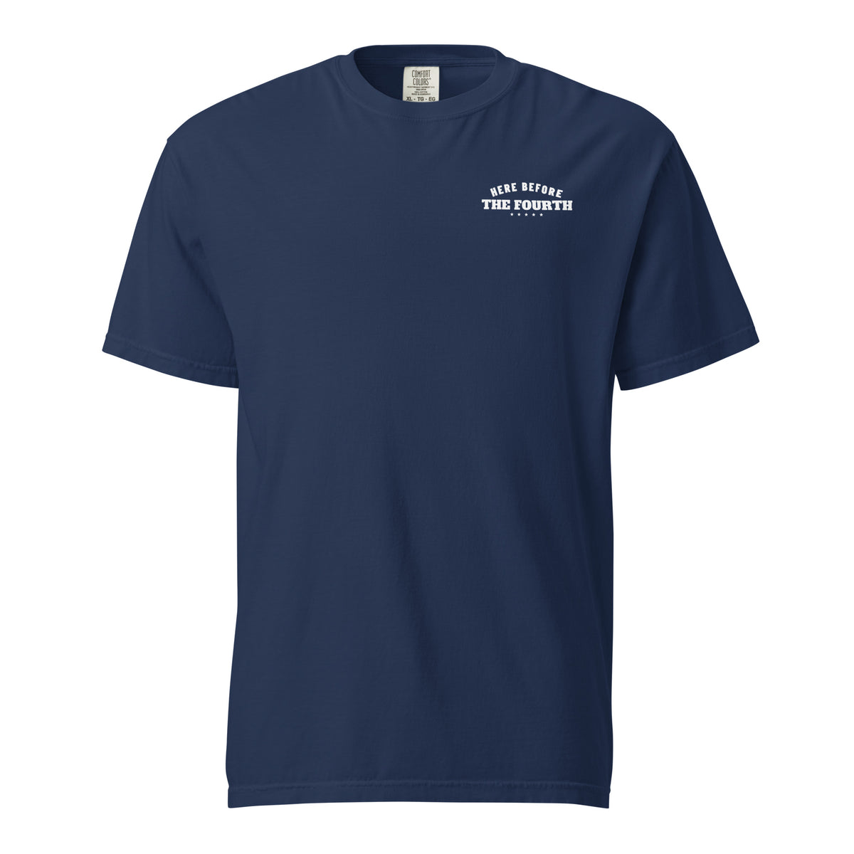 Here Before the Fourth Tee, dark blue, front | True American