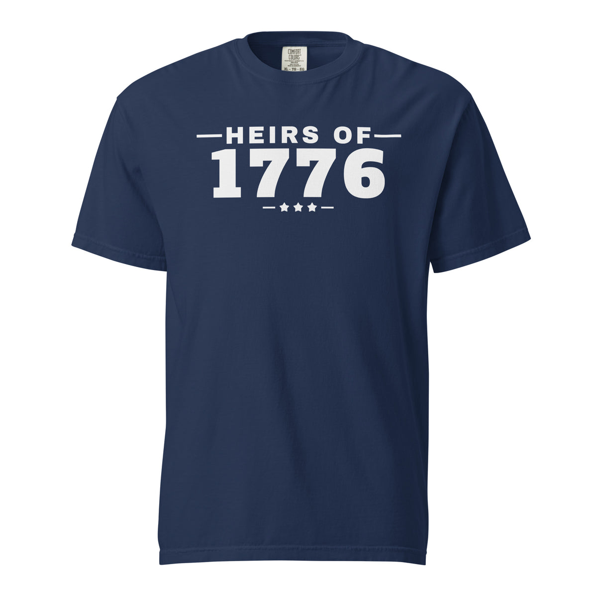 Heirs of 1776 Heavyweight Tee, dark blue, front | True American