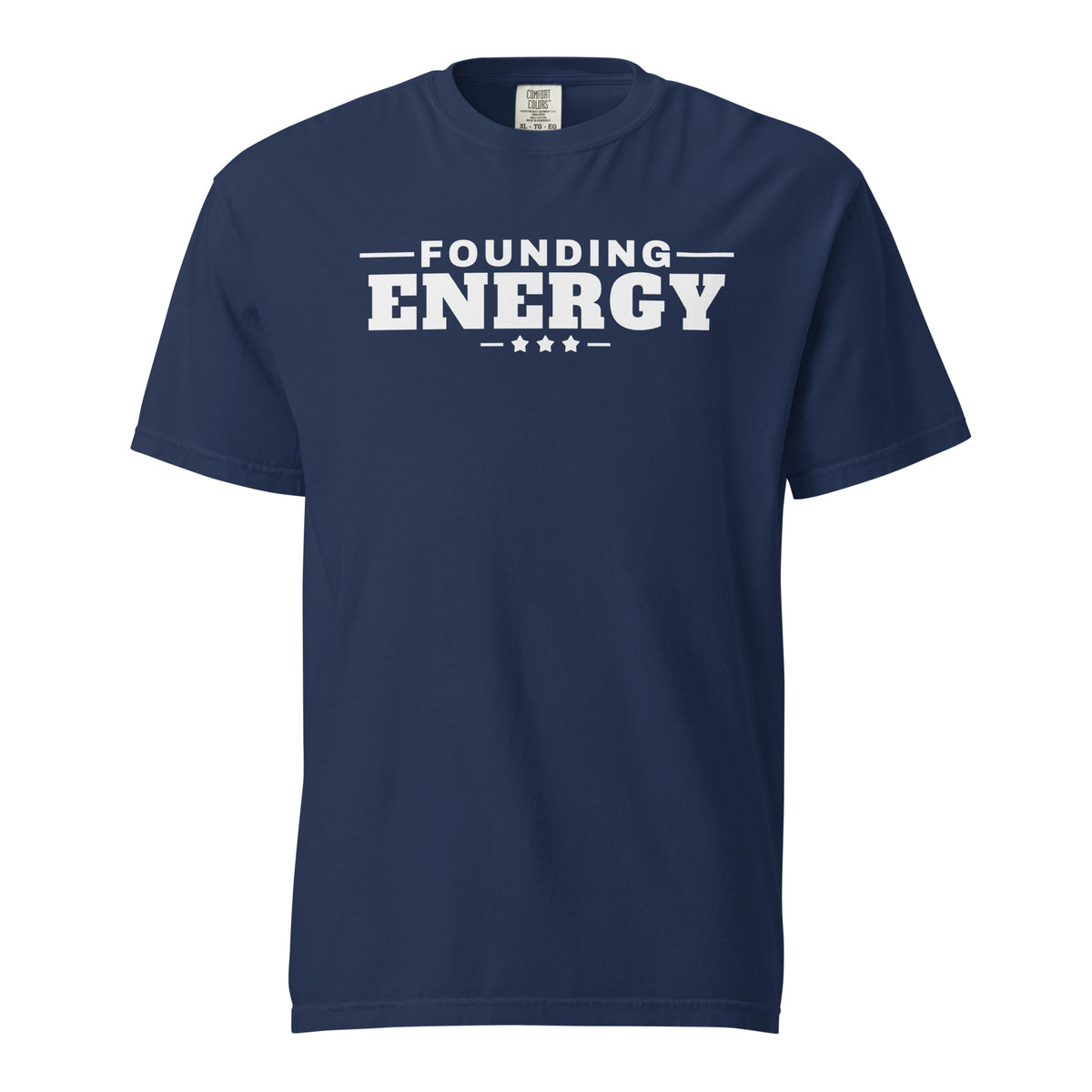 Founding Energy Heavyweight Tee, dark blue, front | True American