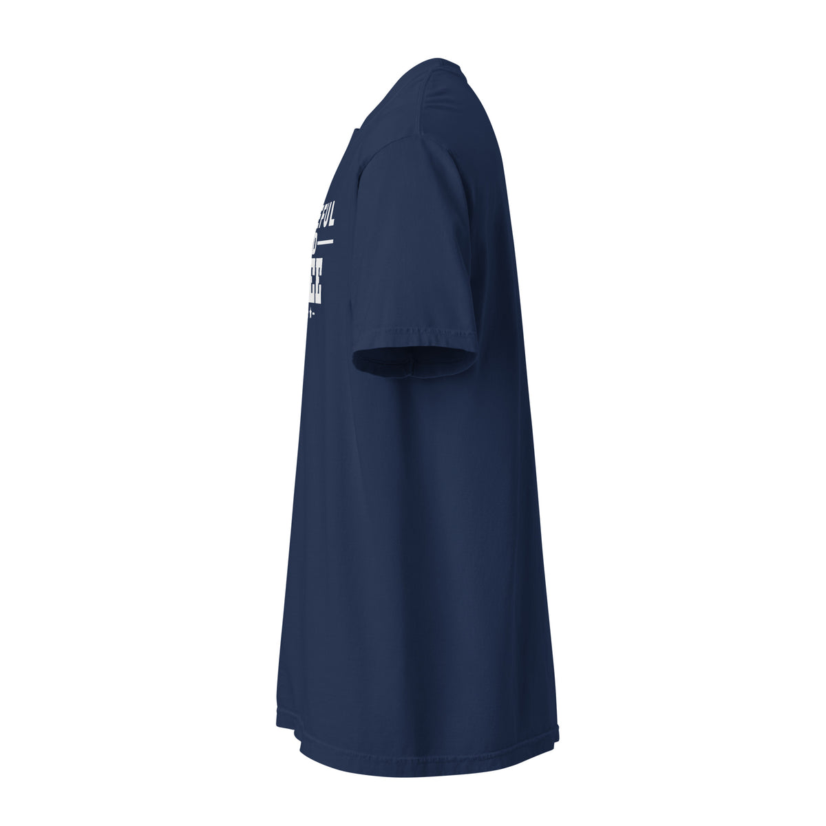 Grateful and Free Heavyweight Tee, dark blue, left sleeve | True American