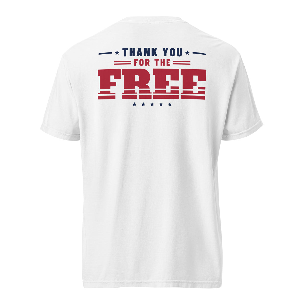 Thank You for the Free Tee, White, back | True American
