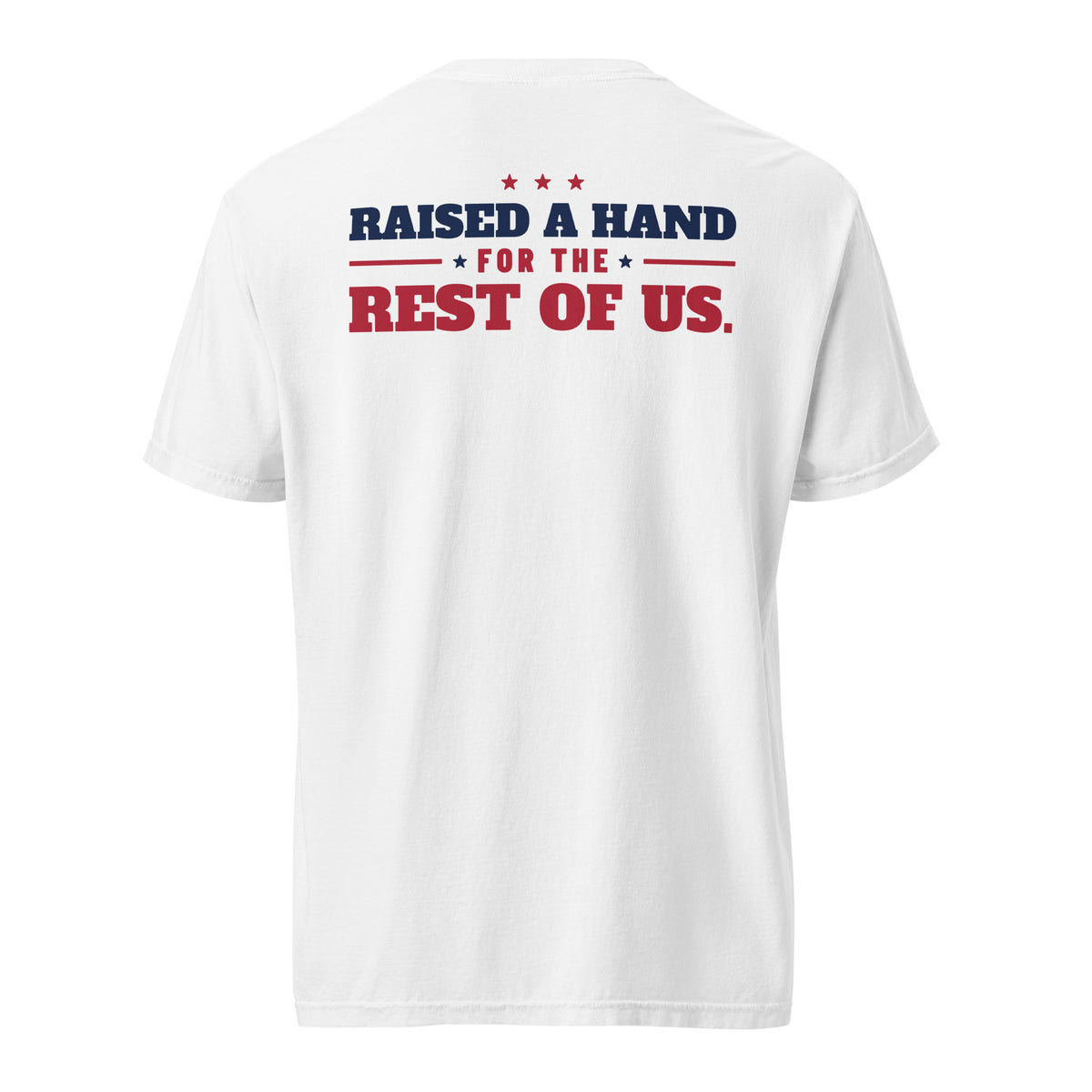 Raised a Hand Tee, White, back | True American