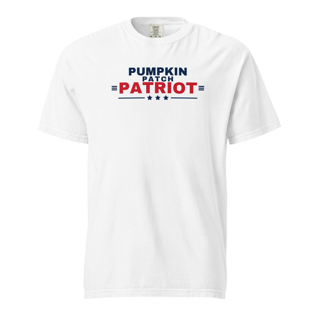 Pumpkin Patch Patriot Heavyweight Tee White flat front | True American
