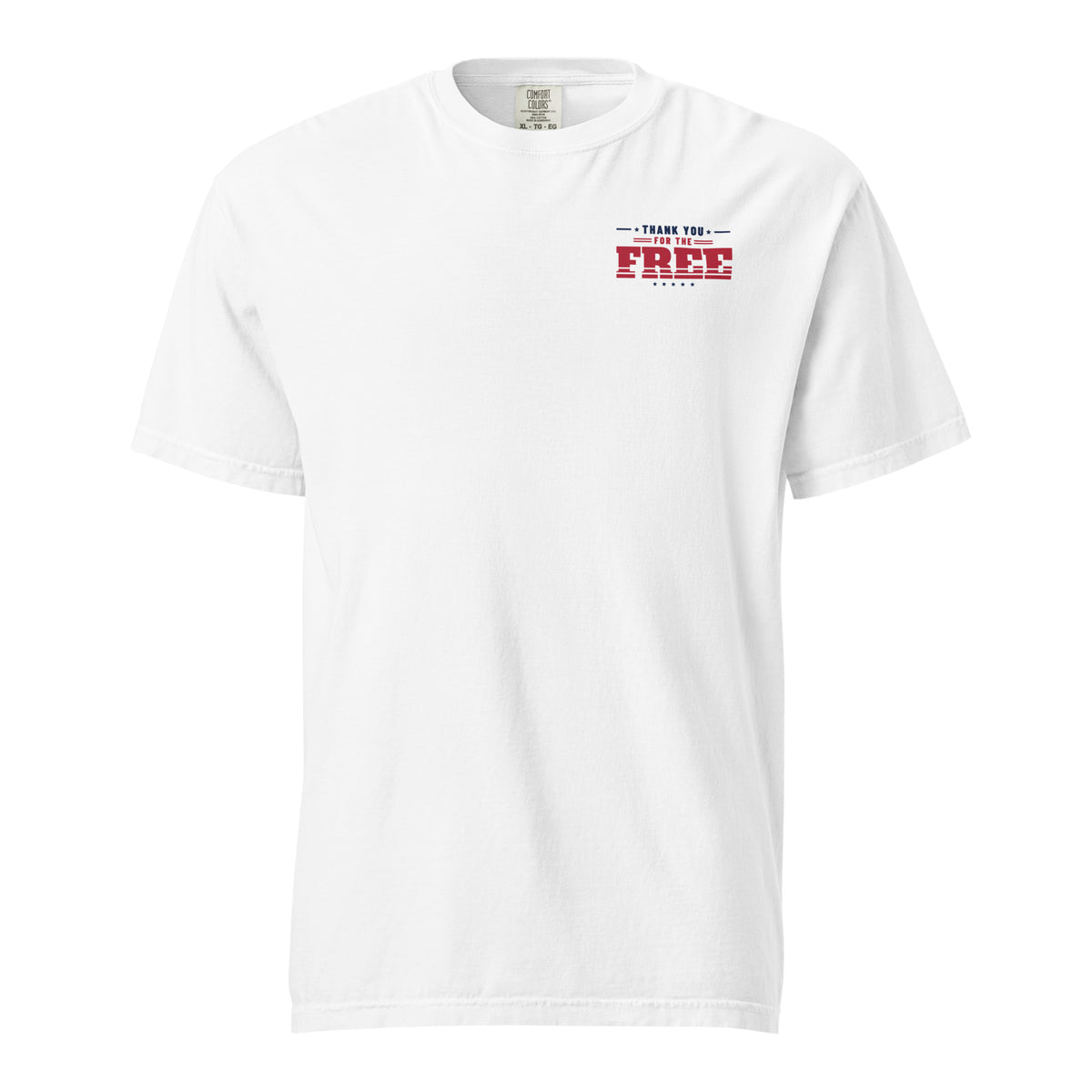 Thank You for the Free Tee, White, front | True American