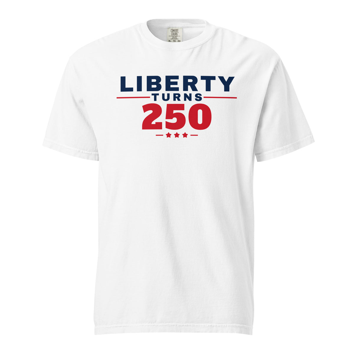 Liberty Turns 250 Heavyweight Tee, White, front | True American