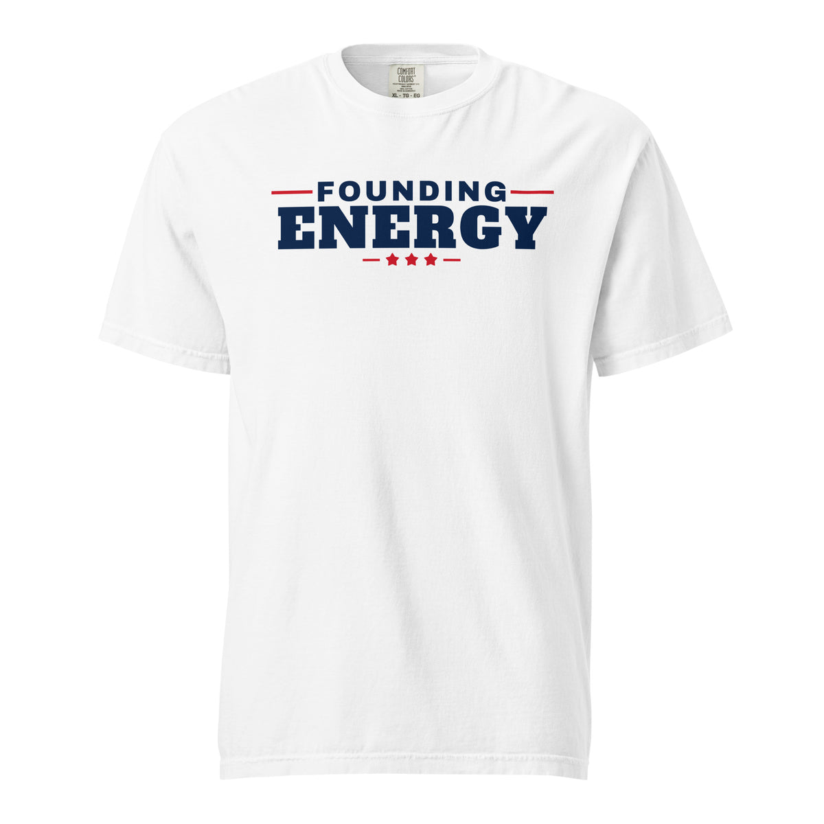 Founding Energy Heavyweight Tee, White, front | True American