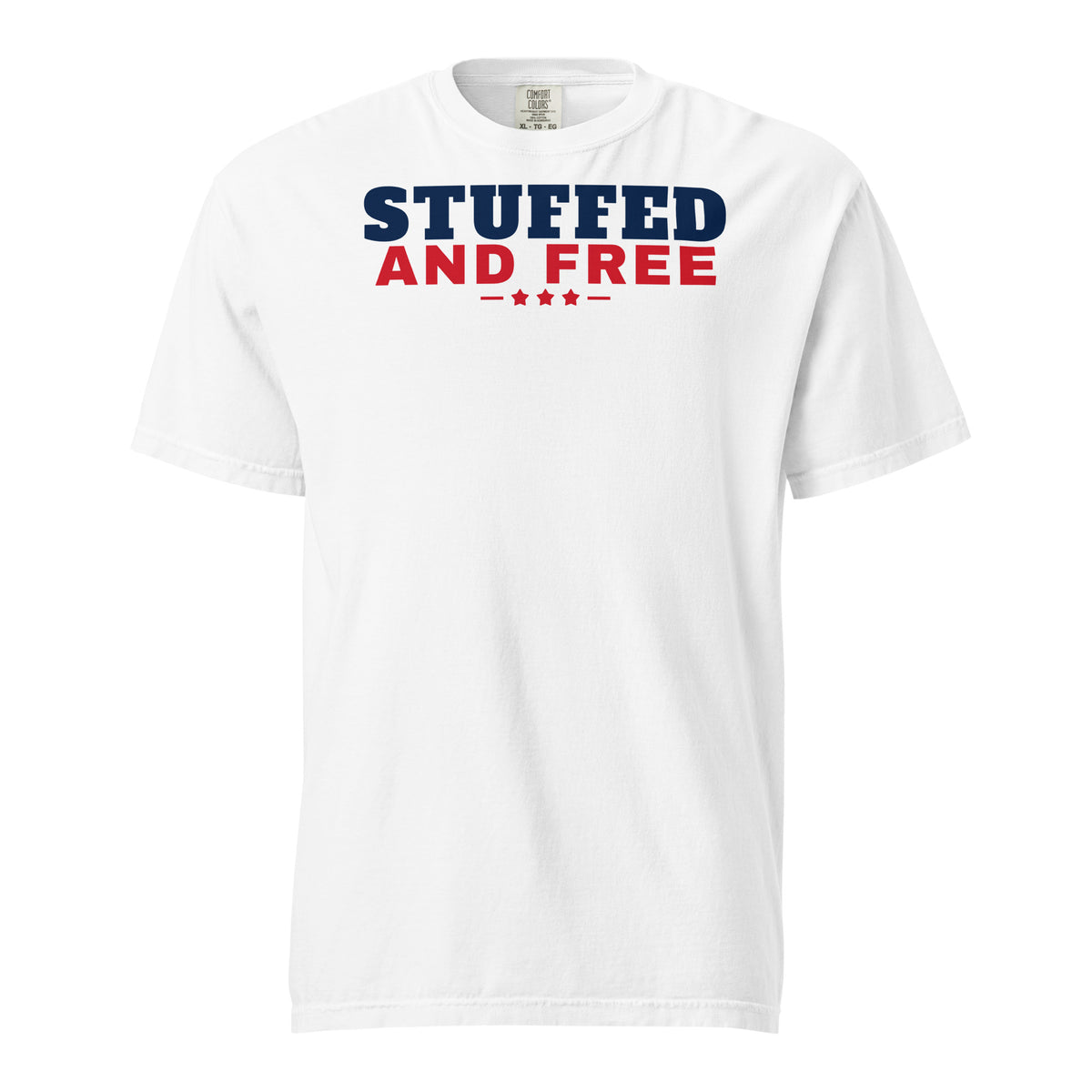 Stuffed and Free Heavyweight Tee, White, front | True American