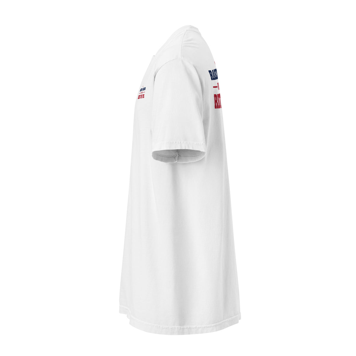 Raised a Hand Tee, White, left side | True American
