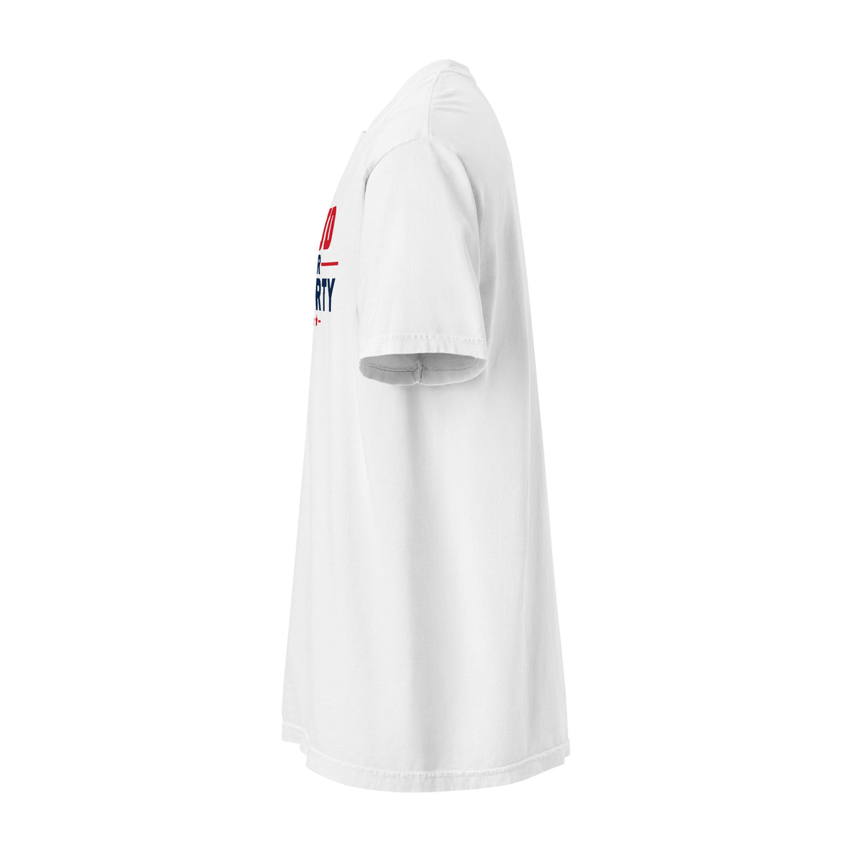 Loud for Liberty Heavyweight Tee, White, left sleeve | True American