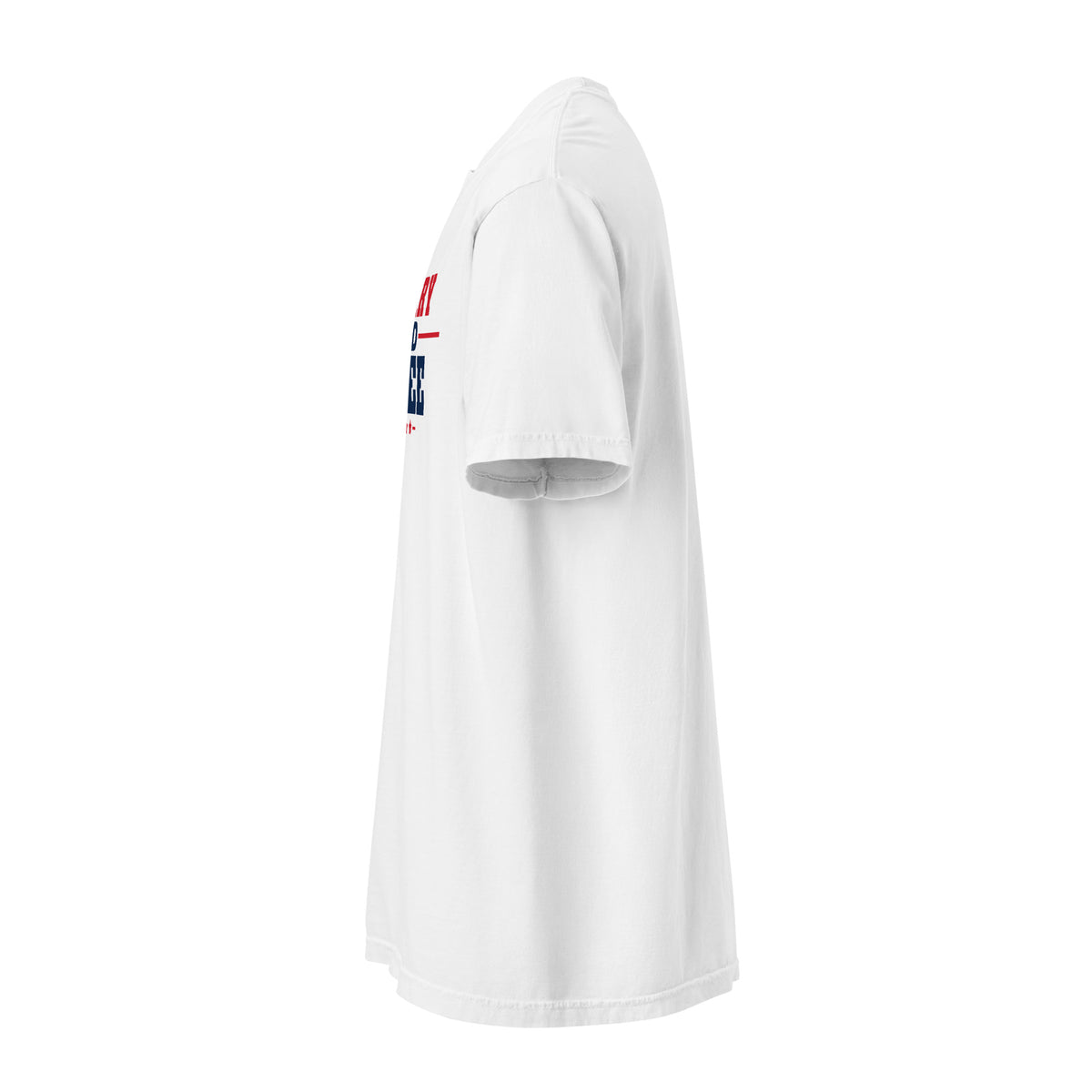 Merry and Free Heavyweight Tee, White, left sleeve | True American