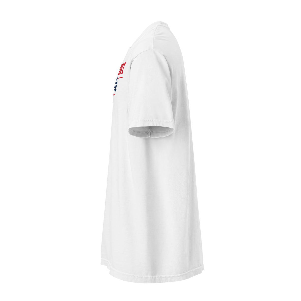 Harvest of the Free Heavyweight Tee, White, left sleeve | True American