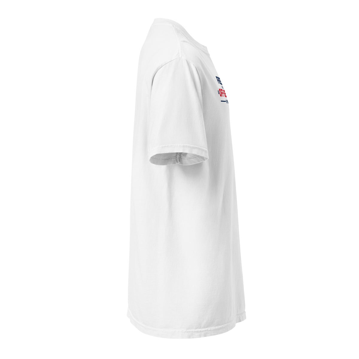 Freedom Has No Off-Season Tee White right side | True American