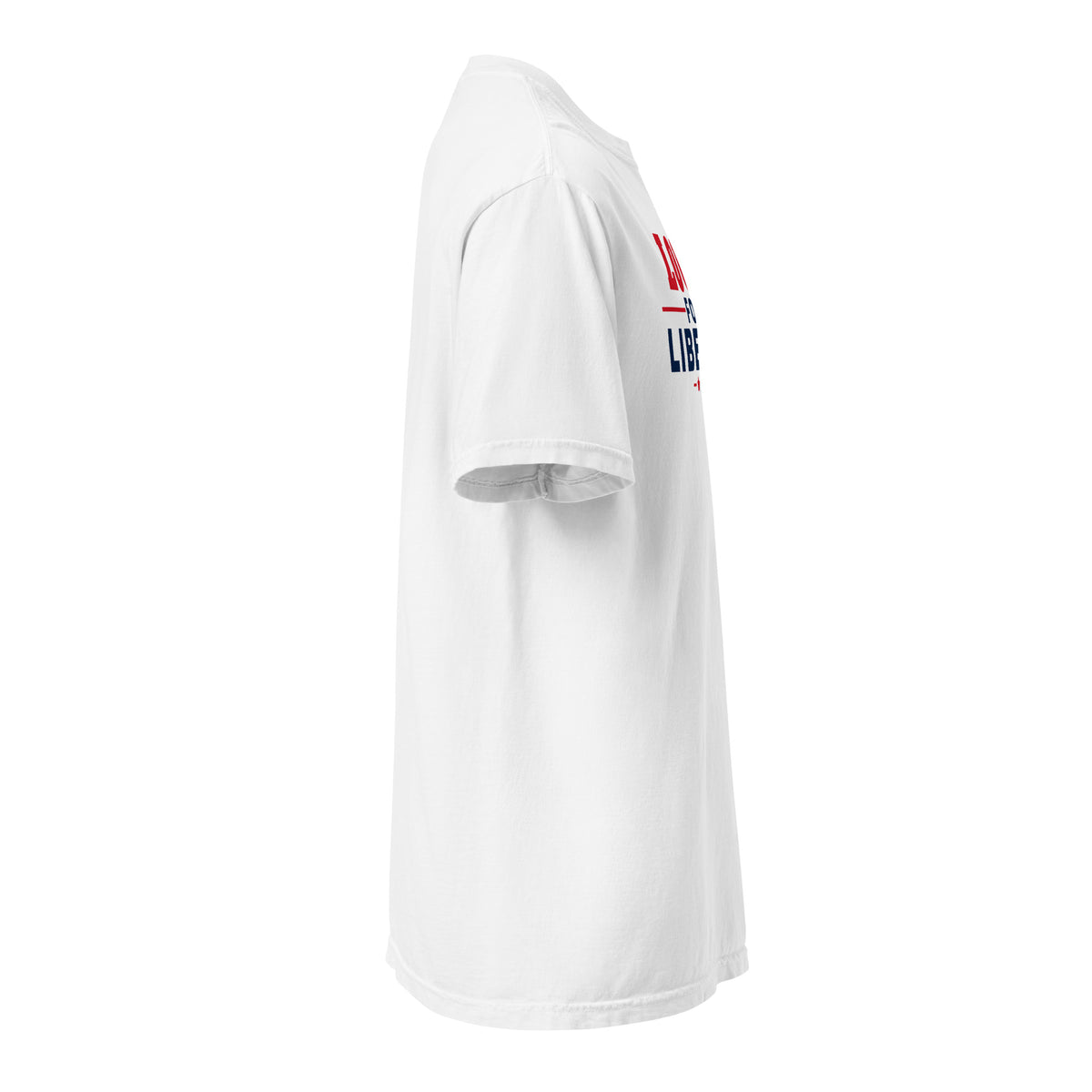 Loud for Liberty Heavyweight Tee, White, right sleeve | True American