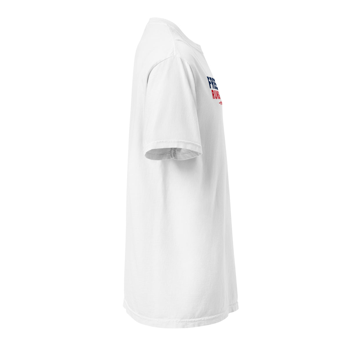 Freedom Runs Deep Heavyweight Tee, White, right sleeve | True American
