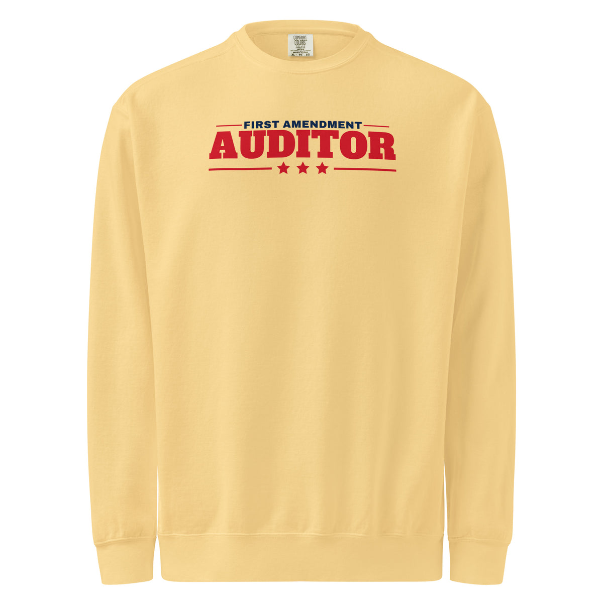 First Amendment Auditor Crewneck Sweatshirt Butter flat front | True American