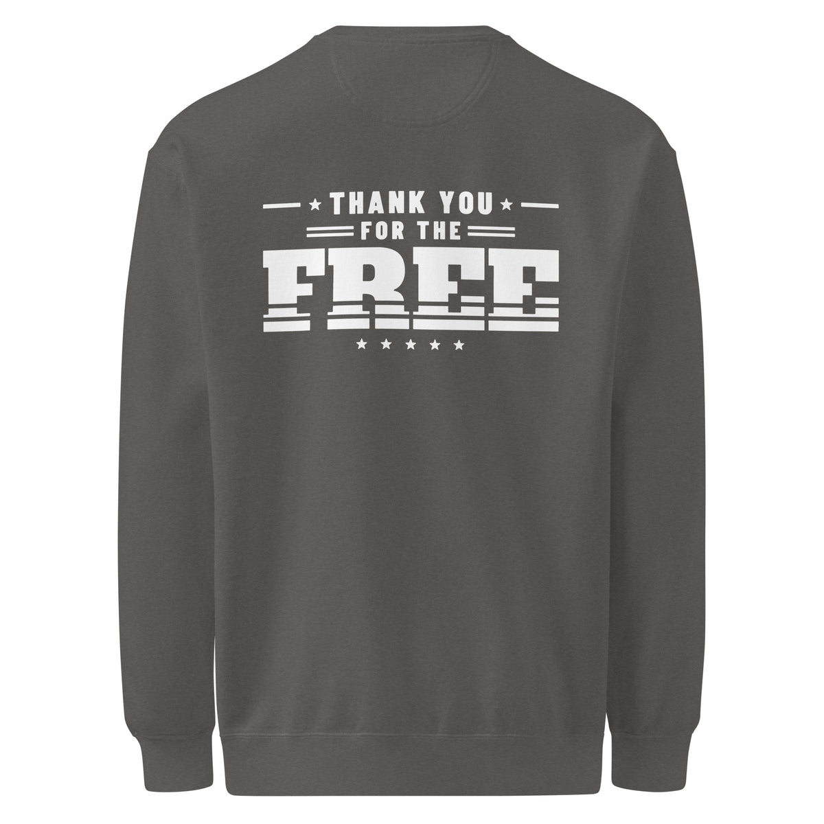 Thank You for the Free Crewneck, Pepper, back | True American