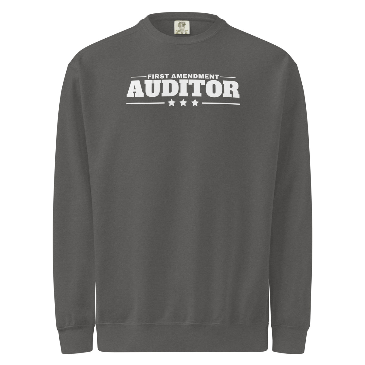 First Amendment Auditor Crewneck Sweatshirt Pepper flat front | True American