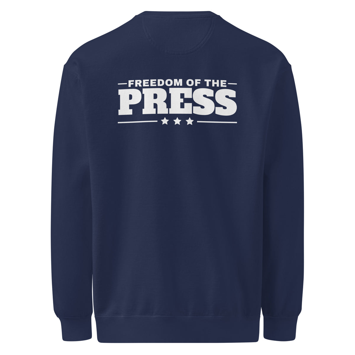 First Amendment Right / Freedom of the Press Crewneck Navy flat back | True American