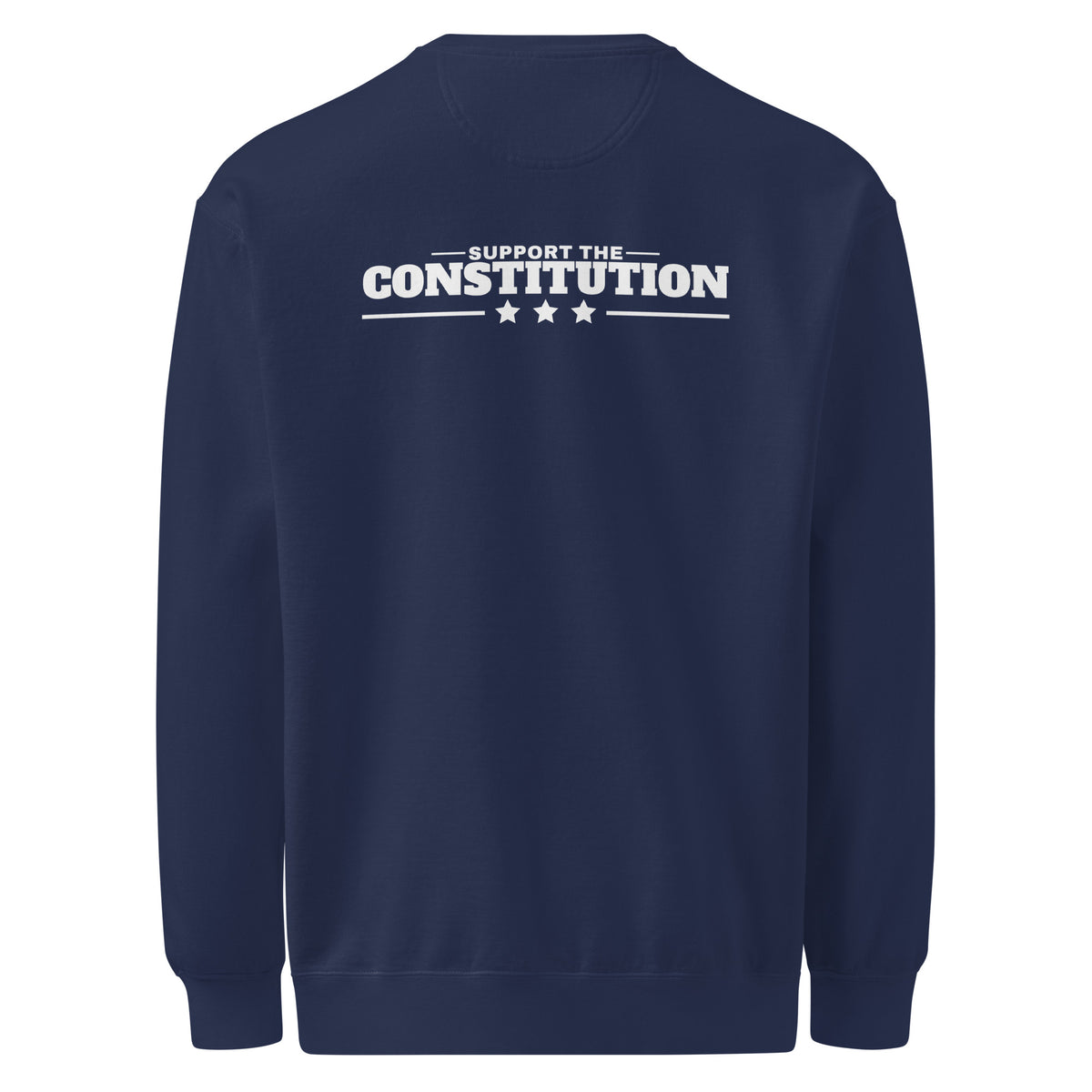 We the People / Support the Constitution Crewneck Navy flat back | True American