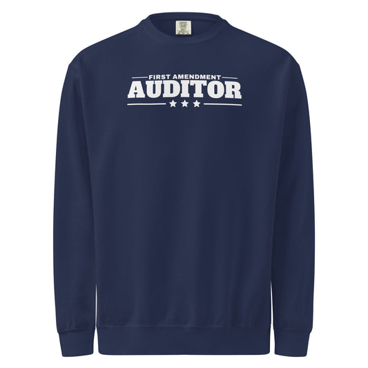 First Amendment Auditor Crewneck Sweatshirt True Navy flat front | True American