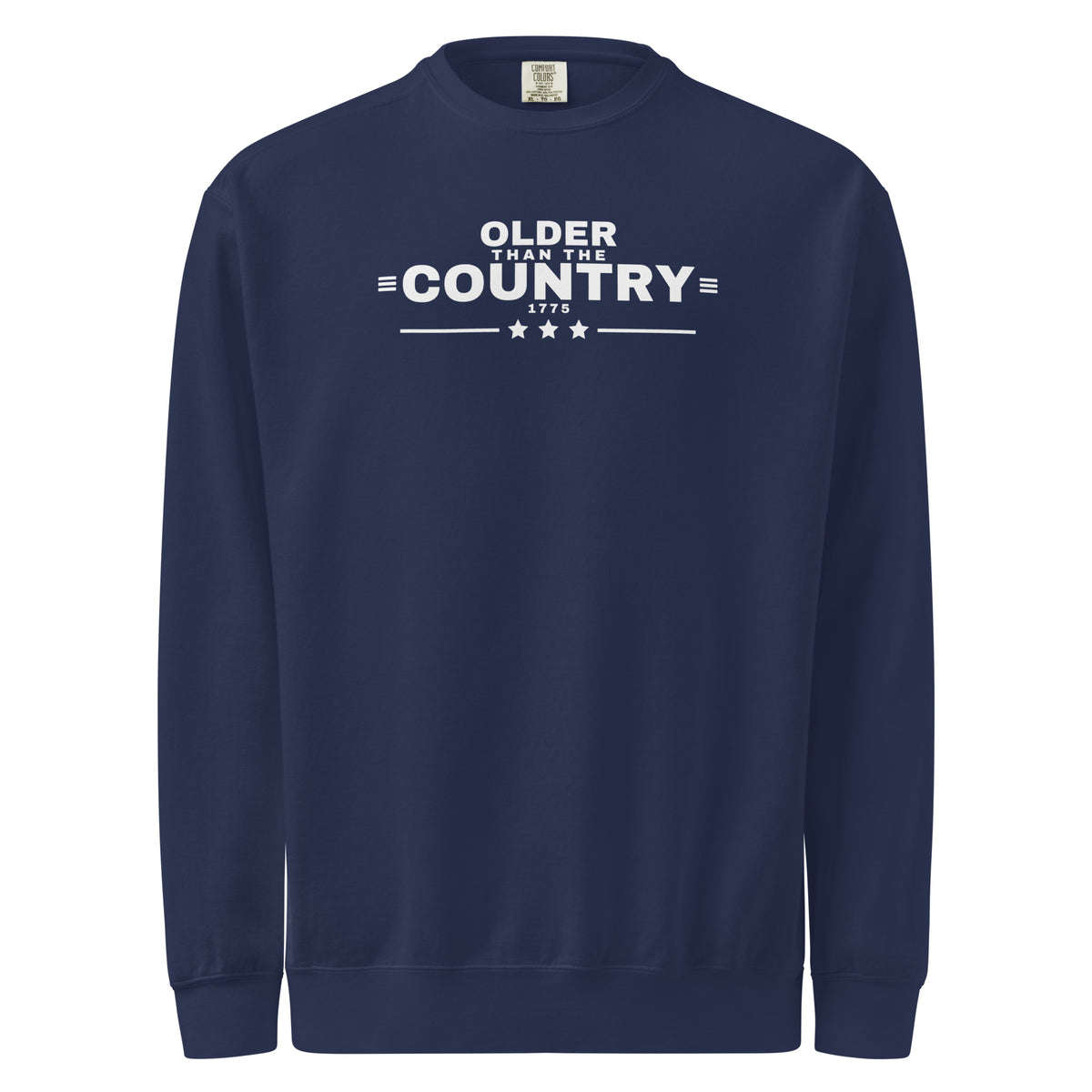 Older Than the Country Crewneck Sweatshirt True Navy flat front | True American