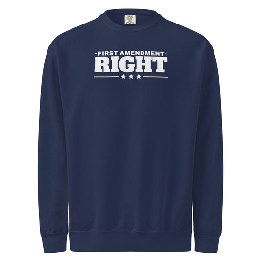First Amendment Right / Freedom First Crewneck Navy flat front | True American