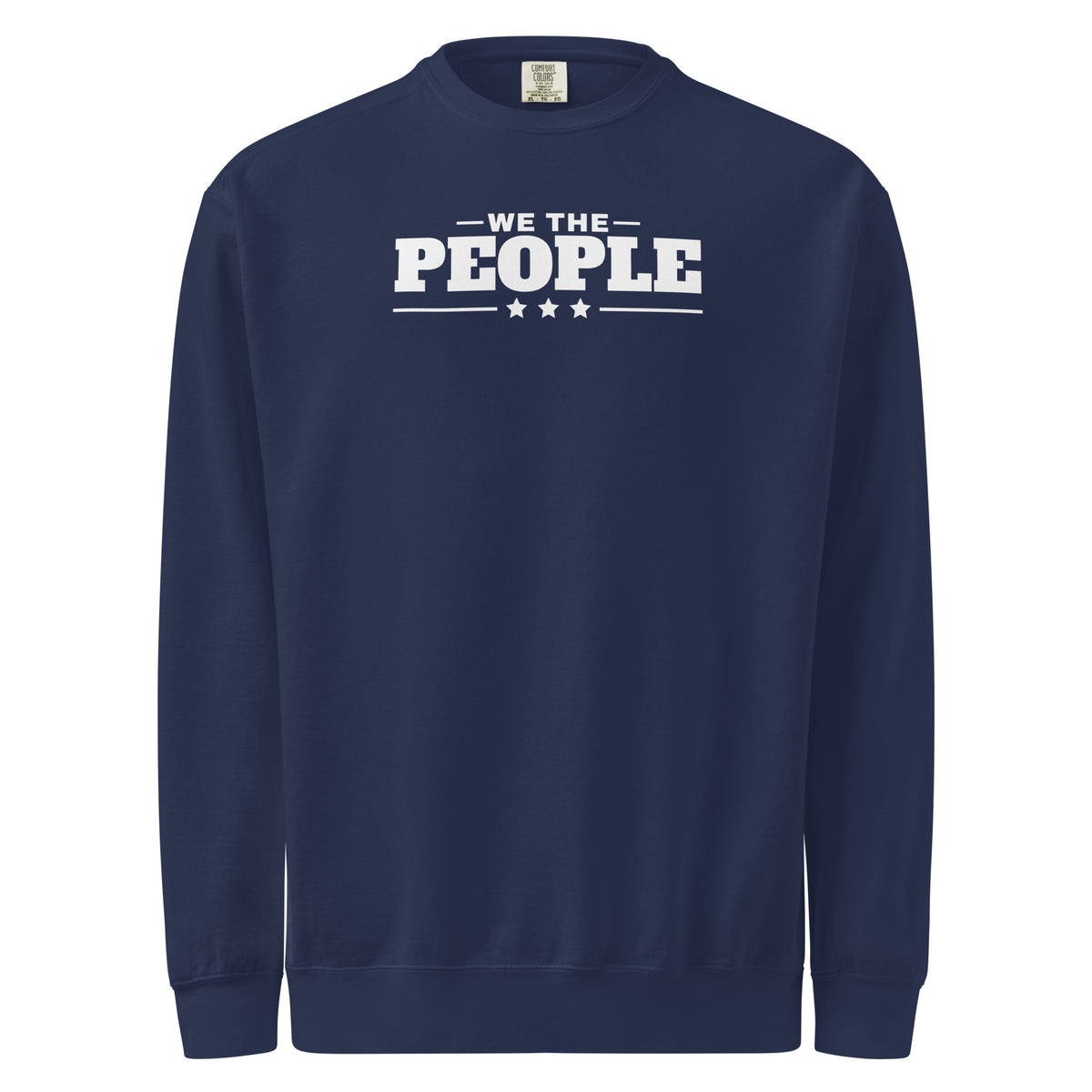 We the People / Support the Constitution Crewneck Navy flat front | True American