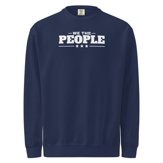We the People / Support the Constitution Crewneck Navy flat front | True American