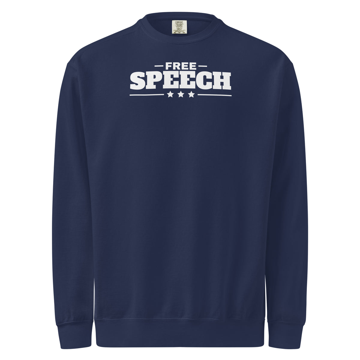 Free Speech / Free Country Crewneck Navy flat front | True American